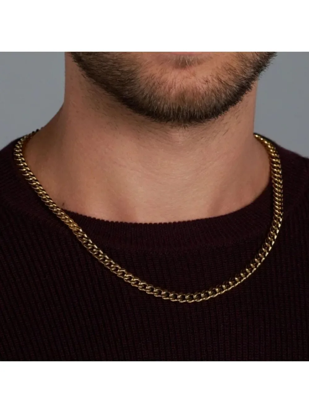 Imperium 18kt Gold Bonded 5mm Curb Chain Necklace